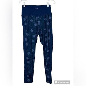 Glyder Blue Floral Leggings Sz Med